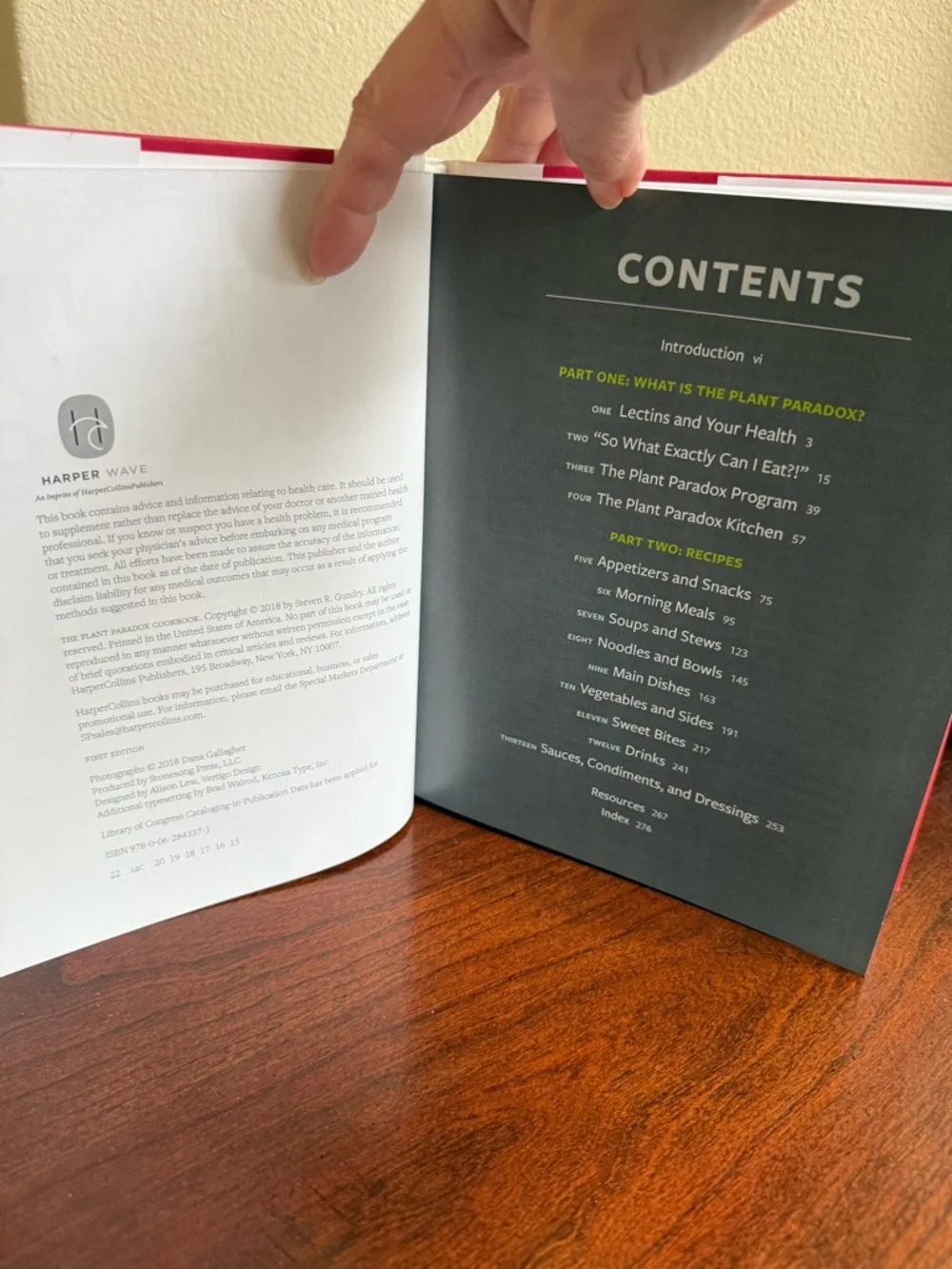 The Plant Paradox Hardcover cookbook Book